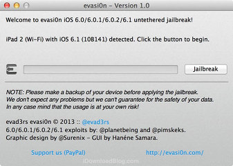 Evasi0n – iOS 6.x Jailbreak 1.5.3